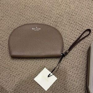 Kate Spade Taupe Leather Wristlet